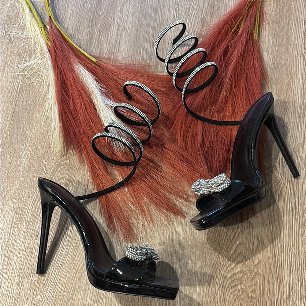 Charlotte Russe Black Stiletto Heels with Platform Sole